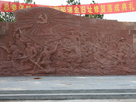 赣南红色苏维埃红砂岩雕刻雕塑