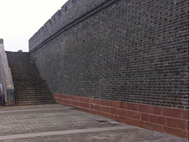 赣州红砂岩石砖古城墙